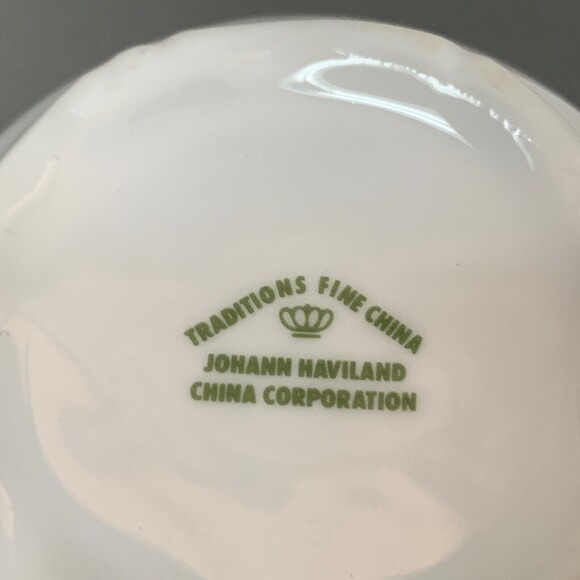 Johann Haviland Moss Rose Cups & Saucers Sets Transitions Fine China Lot of 5 Pc - Picture 7 of 7